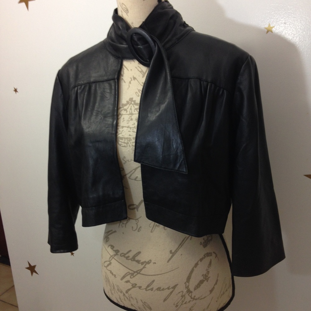 Bebe Leather Crop Jacket